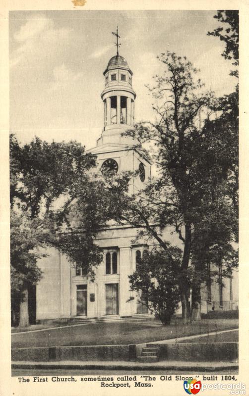 Pictures of Rockport, Massachusetts: The First Church, sometimes called The Old Sloop, built 1804