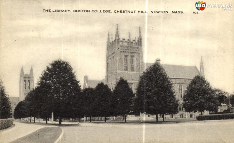 Pictures of Newton, Massachusetts: The Library, Boston College, Chestnut Hill