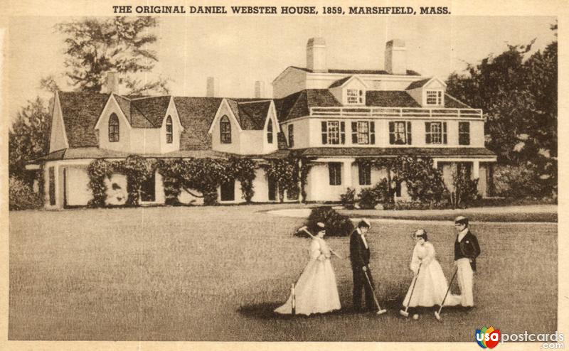 Pictures of Marshfield, Massachusetts: The Original Daniel Webster House, 1859