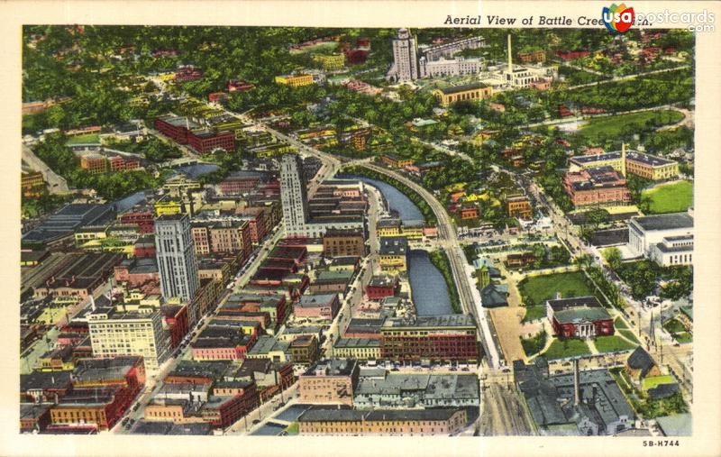 Pictures of Battle Creek, Michigan: Aerial View of Battle Creek