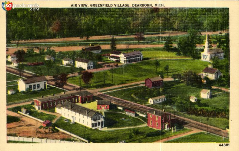 Pictures of Dearborn, Michigan: Air View, Greenfield Village