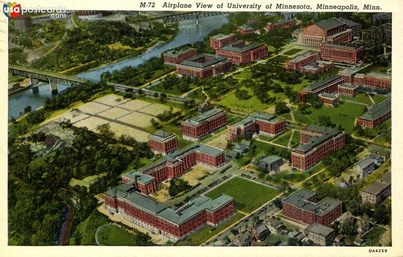 Pictures of Minneapolis, Minnesota: Air View of University of Minnesota