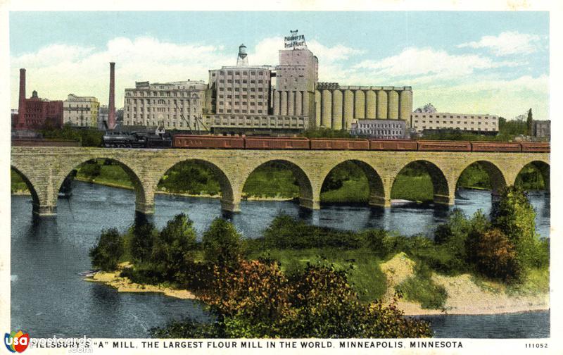 Pictures of Minneapolis, Minnesota: Pillsburry´s A Mill, The Largest Flour in the World