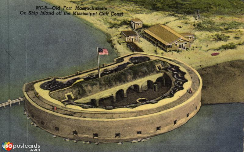 Pictures of Ship Island, Mississippi: Old Fort Massachussetts