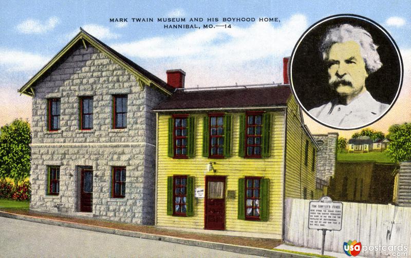 Pictures of Hannibal, Missouri: Mark Twain Museum and his Boyhood Home