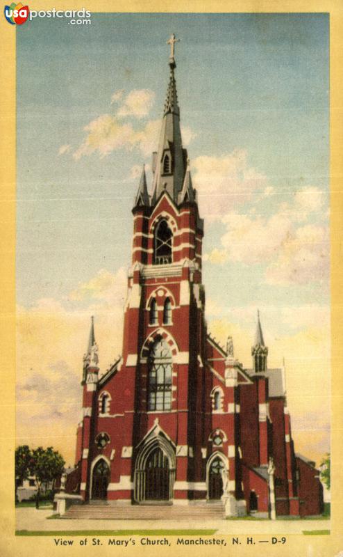 Pictures of Manchester, New Hampshire: View of St. Mary´s Church