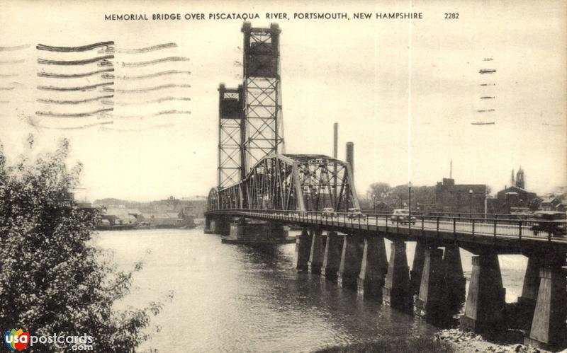 Pictures of Portsmouth, New Hampshire: Memorial Bridge Over Piscataqua River, Portsmounth
