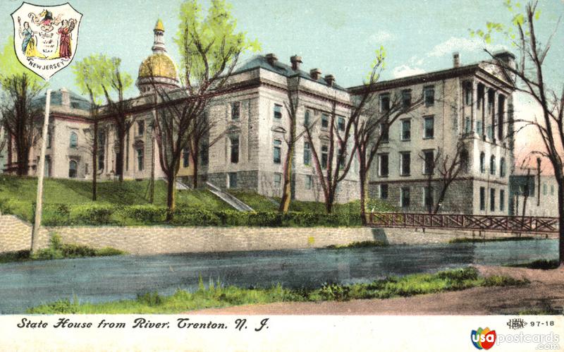 Pictures of Trenton, New Jersey: State House from River