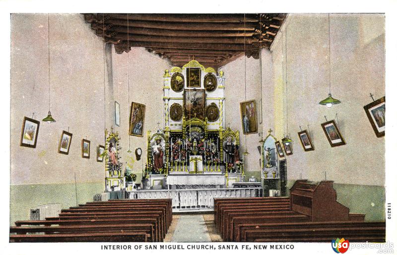Pictures of Santa Fe, New Mexico: Interior of San Miguel Church