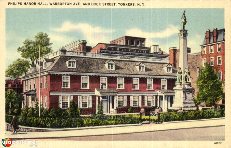 Pictures of Yonkers, New York: Philips Manor Hall, Warburton Ave. and Dock Street