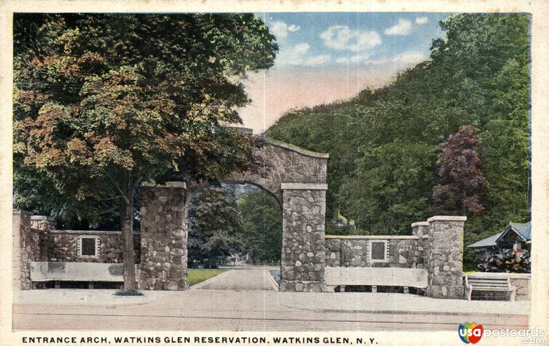 Pictures of Watkins Glen, New York: Entrance Arch, Watkins Glen Reservation