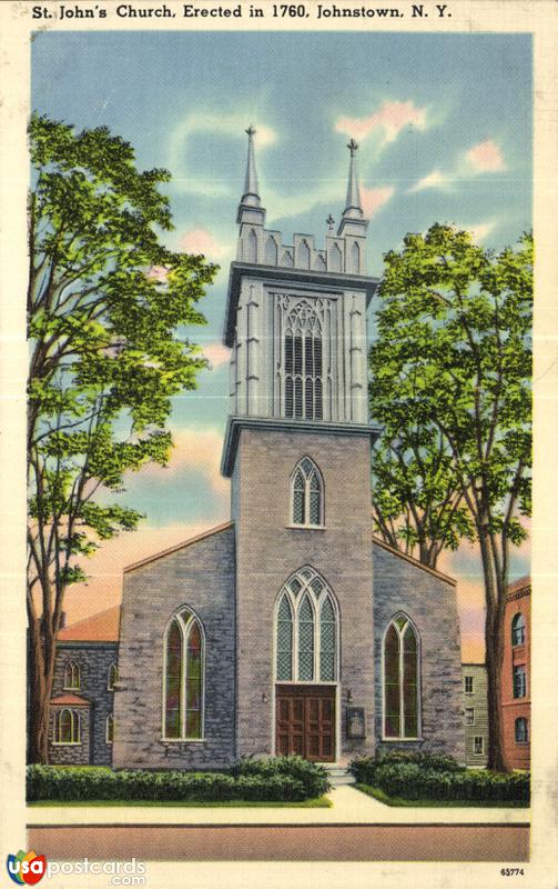Pictures of Johnstown, New York: St. John´s Church. Erected in 1760