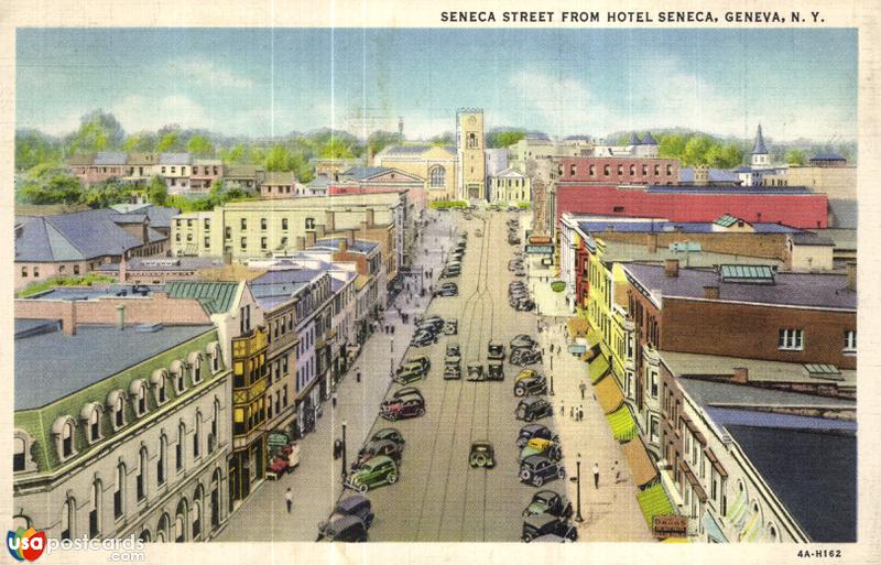 Pictures of Geneva, New York: Seneca Street from Hotel Seneca