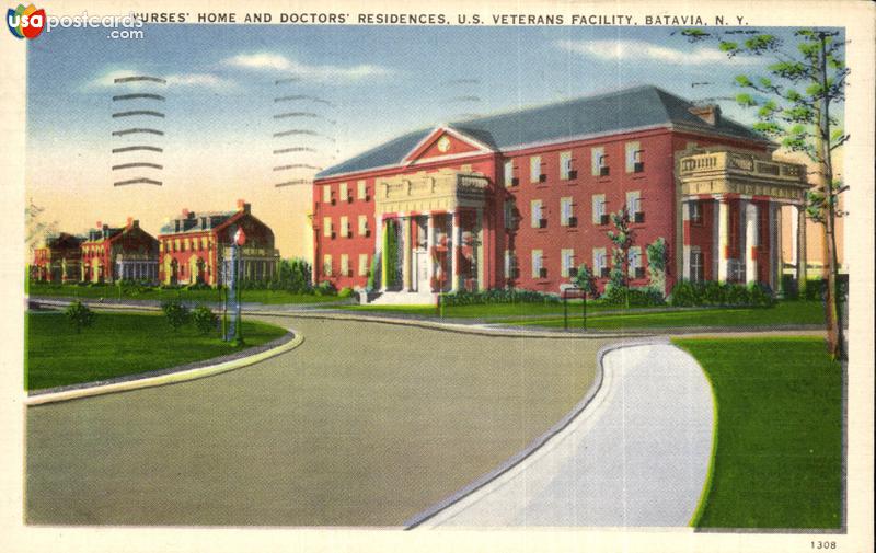 Pictures of Batavia, New York: Nurses´ Home and Doctors´ Residences, U. S. Veterans Dacility