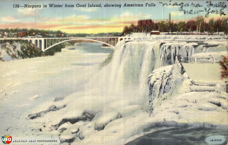 Pictures of Niagara Falls, New York: Niagara in Winter from Goat Island