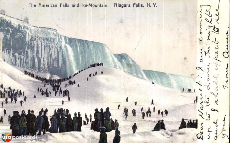 Pictures of Niagara Falls, New York: The American Falls and Ice-Mountain