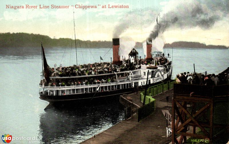 Pictures of Niagara Falls, New York: Niagara River Line Steamer Chippewa at Lewiston