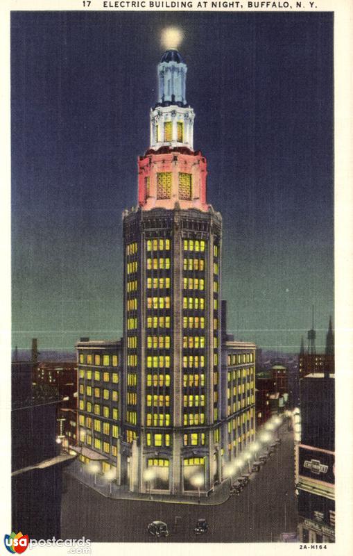 Pictures of Buffalo, New York: Electric Building at Night