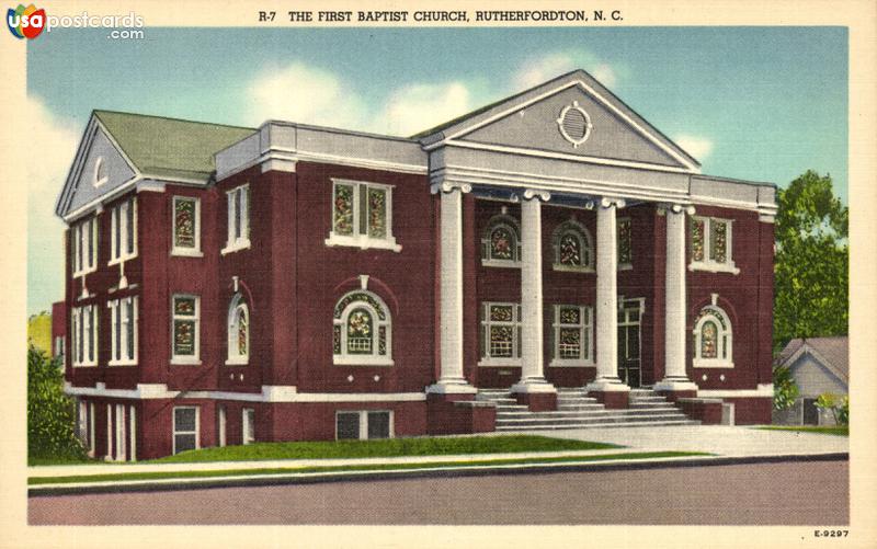 Pictures of Rutherfordton, North Carolina: The First Baptist Church