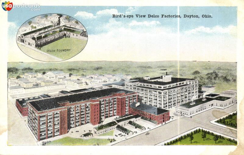 Pictures of Dayton, Ohio: Bird´s -eye View Delco Factories