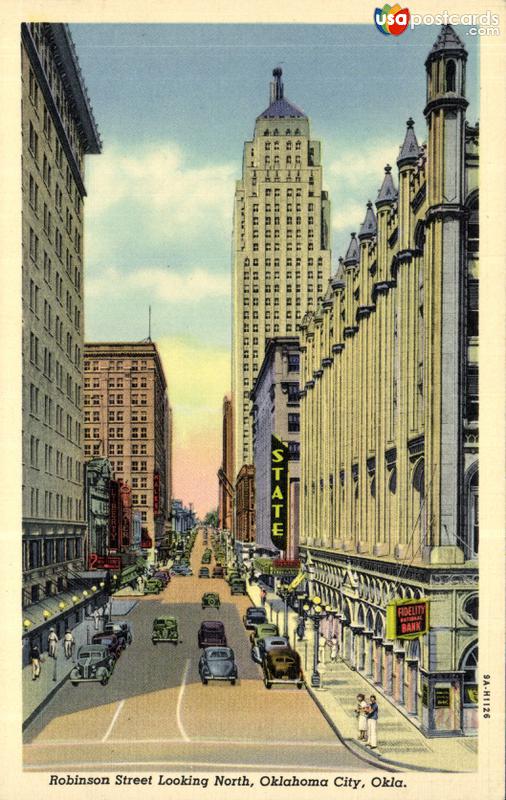 Pictures of Oklahoma City, Oklahoma: Robinson Street Looking North
