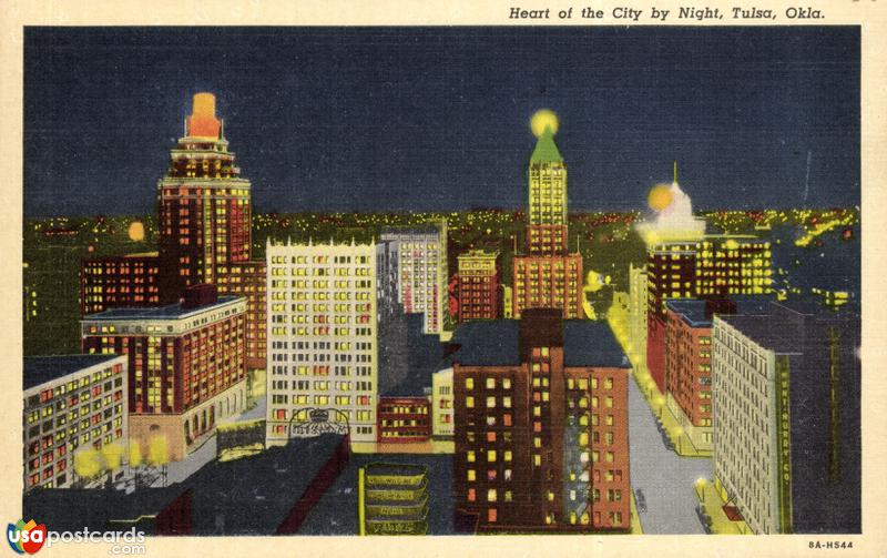 Pictures of Tulsa, Oklahoma: Heart of the City by Night