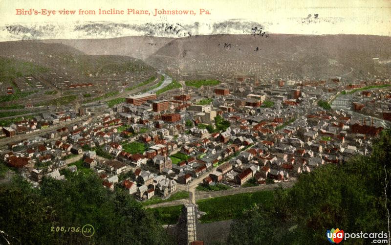 Pictures of Johnstown, Pennsylvania: Bird´s-Eye view from Incline Plane