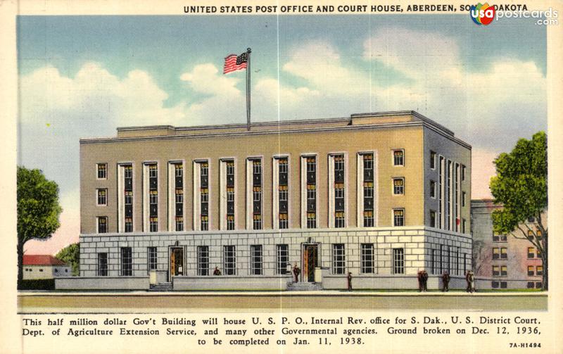 Pictures of Aberdeen, South Dakota: United States Post Office and Court House