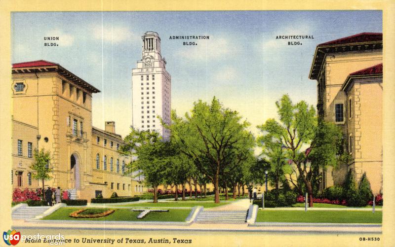 Pictures of Austin, Texas: Main Entrance to University of Texas