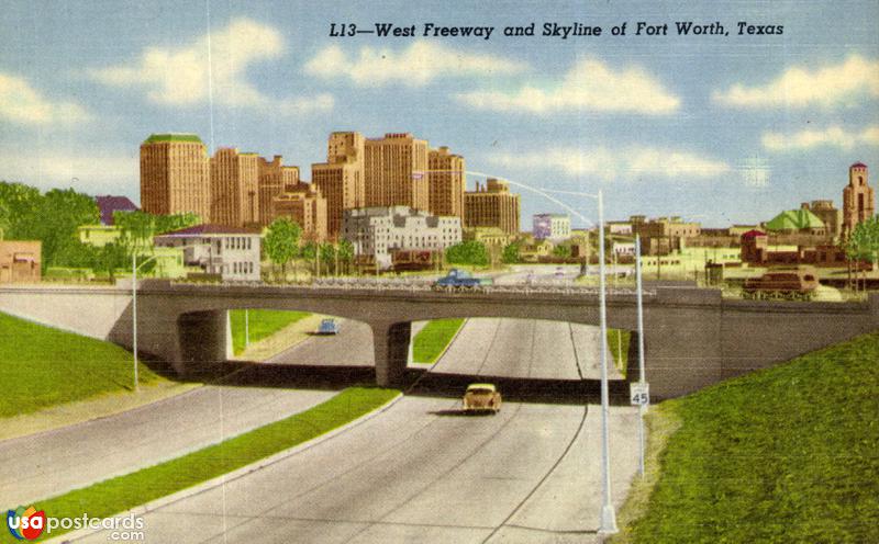 Pictures of Fort Worth, Texas: West Freeway and Skyline