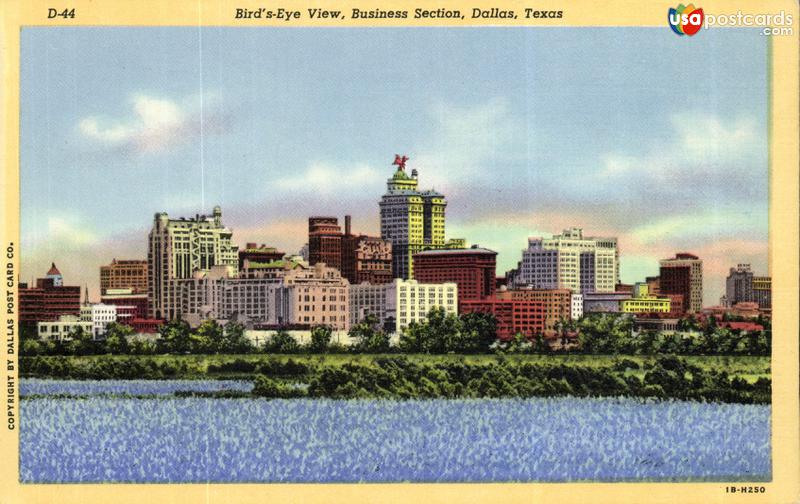 Pictures of Dallas, Texas: Bird´s-Eye View, Business Section