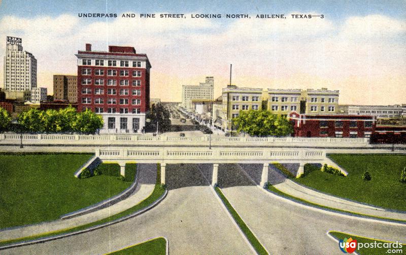 Pictures of Abilene, Texas: Underpass and Pine Street, Looking North