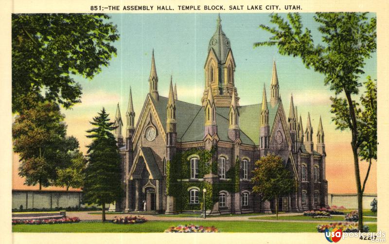 Pictures of Salt Lake City, Utah: The Assembly Hall, Temple Rock
