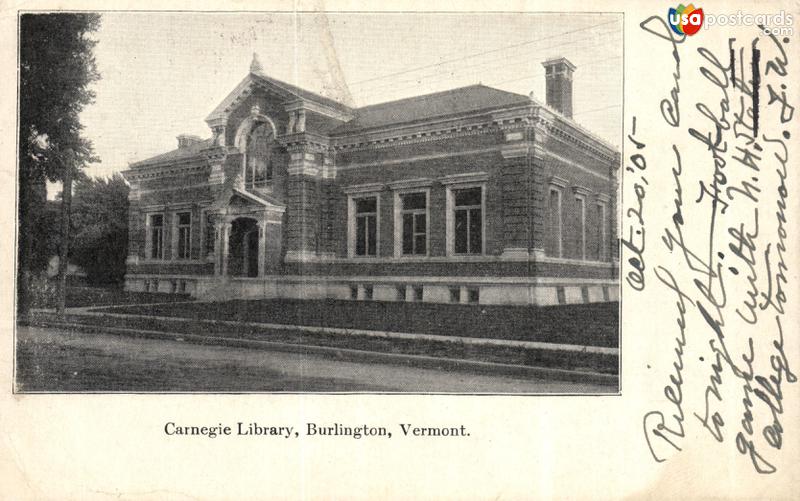 Pictures of Burlington, Vermont: Carnegie Library