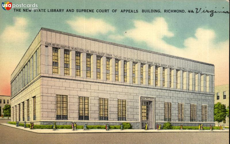 Pictures of Richmond, Virginia: The New State Library and Supreme Court of Appeals Building