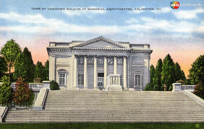 Pictures of Arlington, Virginia: Tomb of Unknown Soldier at Memorial Amphitheatre