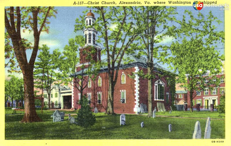 Pictures of Alexandria, Virginia: Christ Church, Alexandria, Va. where Washington Worshipped