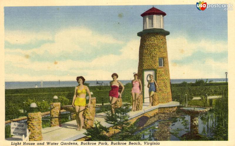 Pictures of Buckroe Beach, Virginia: Light House and Water Gardens, Buckroe Park