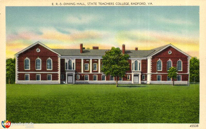 Pictures of Radford, Virginia: Dining Hall, State Teachers College