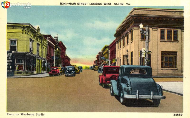 Pictures of Salem, Virginia: Main Street Looking West