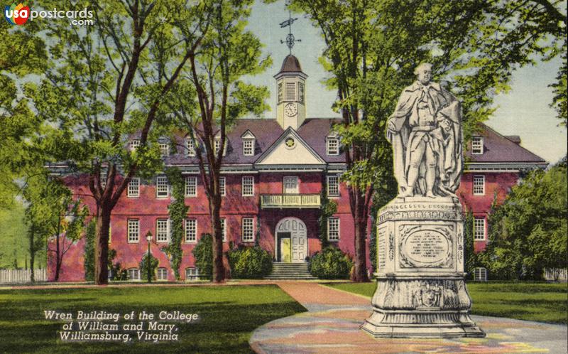 Pictures of Williamsburg, Virginia: Wren Building of the College of William and Mary