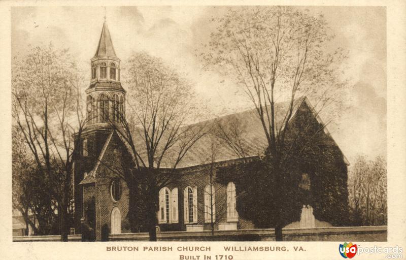 Pictures of Williamsburg, Virginia: Bruton Parish Church, Built in 1710