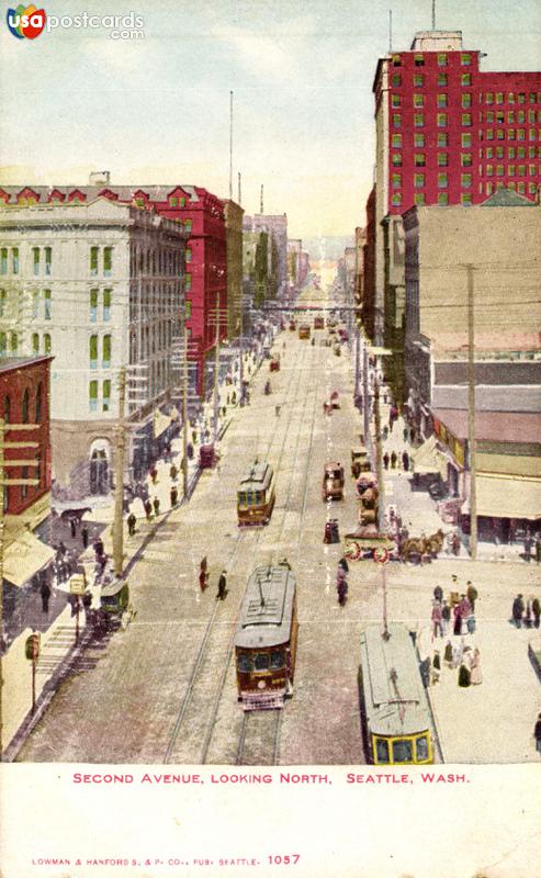 Pictures of Seattle, Washington: Second Avenue, Looking North