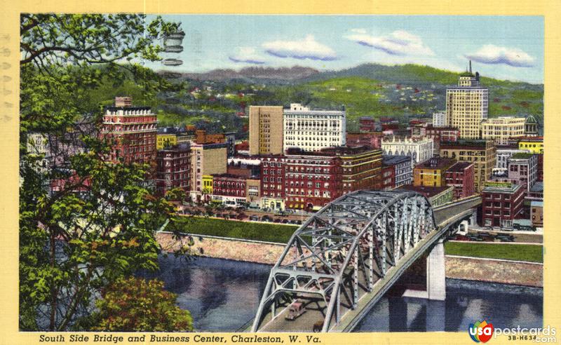 Pictures of Charleston, West Virginia: South Side Bridge and Business Center