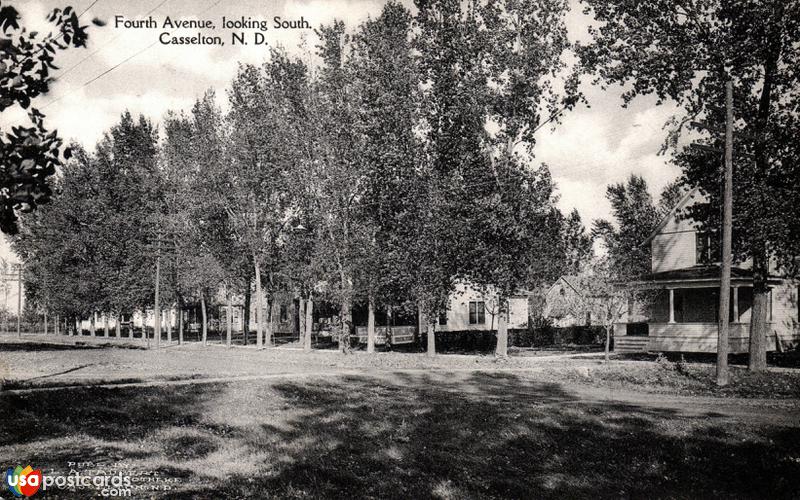 Pictures of Casselton, North Dakota: Fourth Avenue, looking South