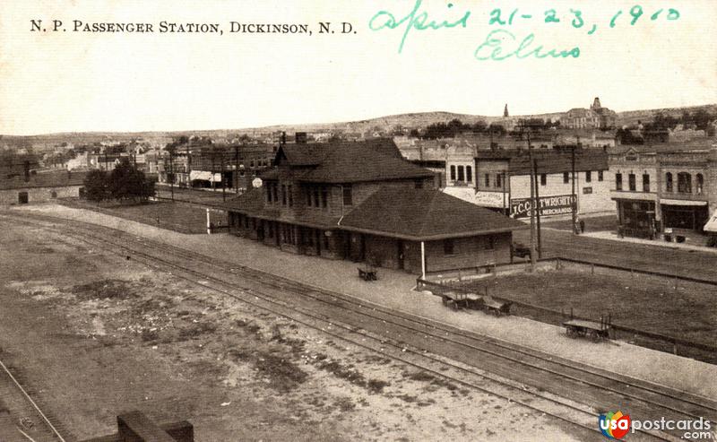 Pictures of Dickinson, North Dakota: N. P. Passenger Station