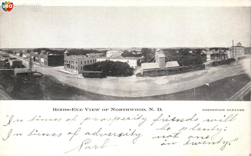 Pictures of Northwood, North Dakota: Bird´s eye view of Northwood