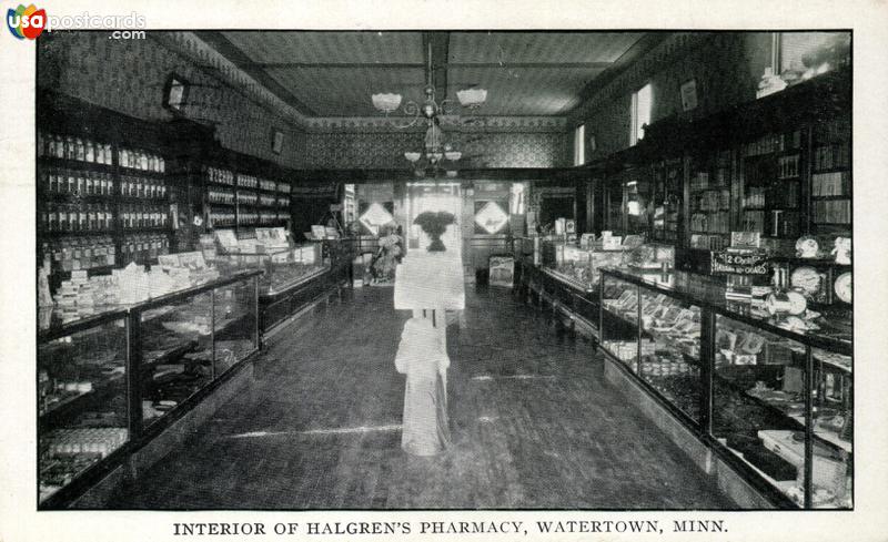 Pictures of Watertown, Minnesota: Interior of Halgren´s Pharmacy