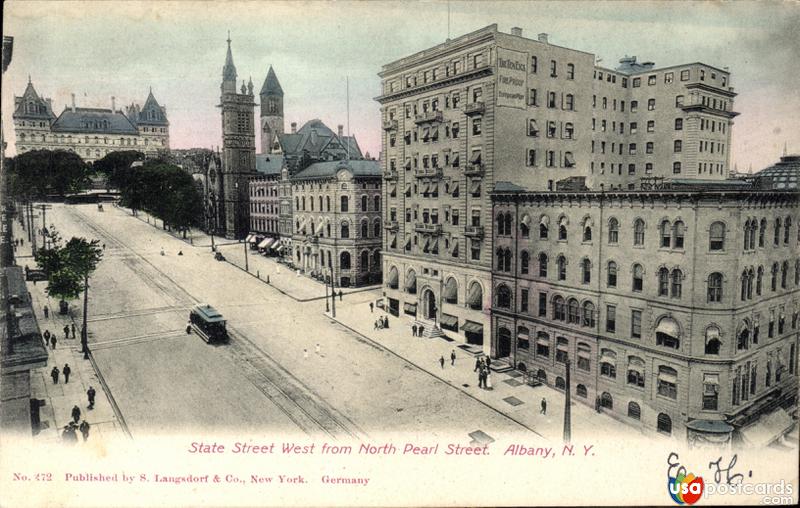Pictures of Albany, New York: State Street West, from North Pearl Street