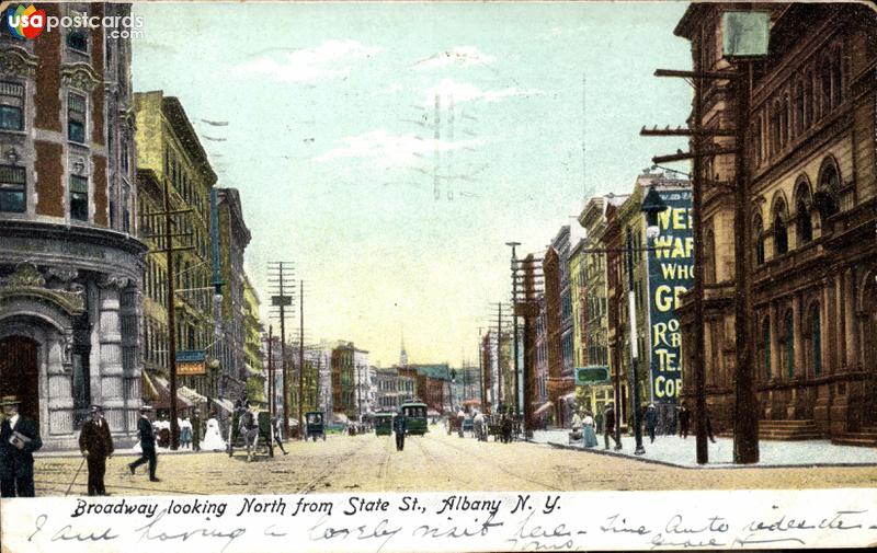 Pictures of Albany, New York: Broadway, looking North from State Street